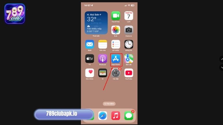 Thực hiện mở phần App Store có trên thiết bị